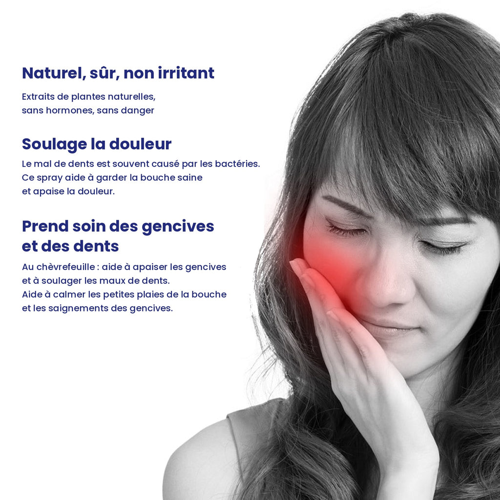 Spray Anti-Mal de Dents – Soulagement Rapide Dents & Gencives