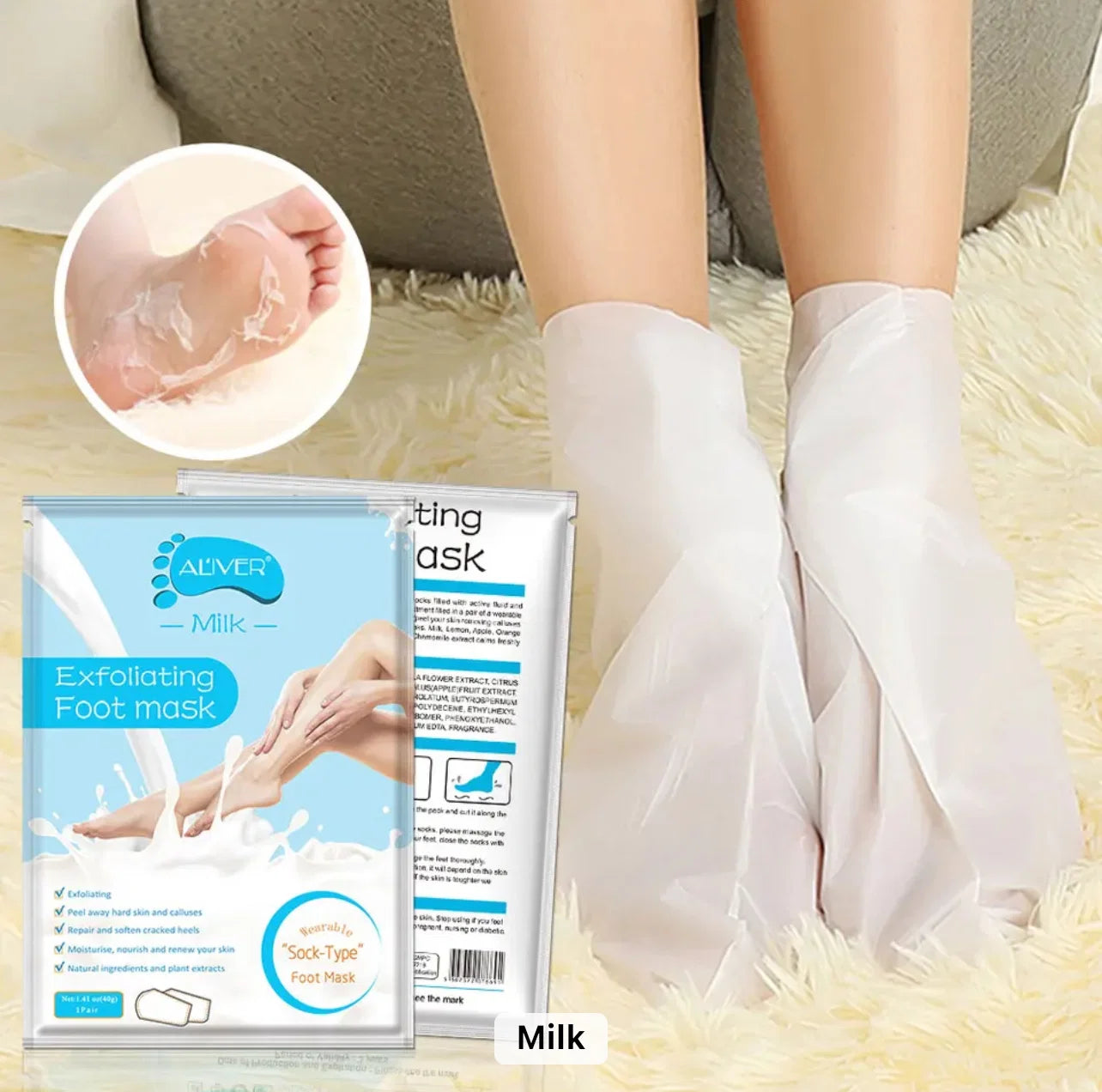 Masque peeling pied