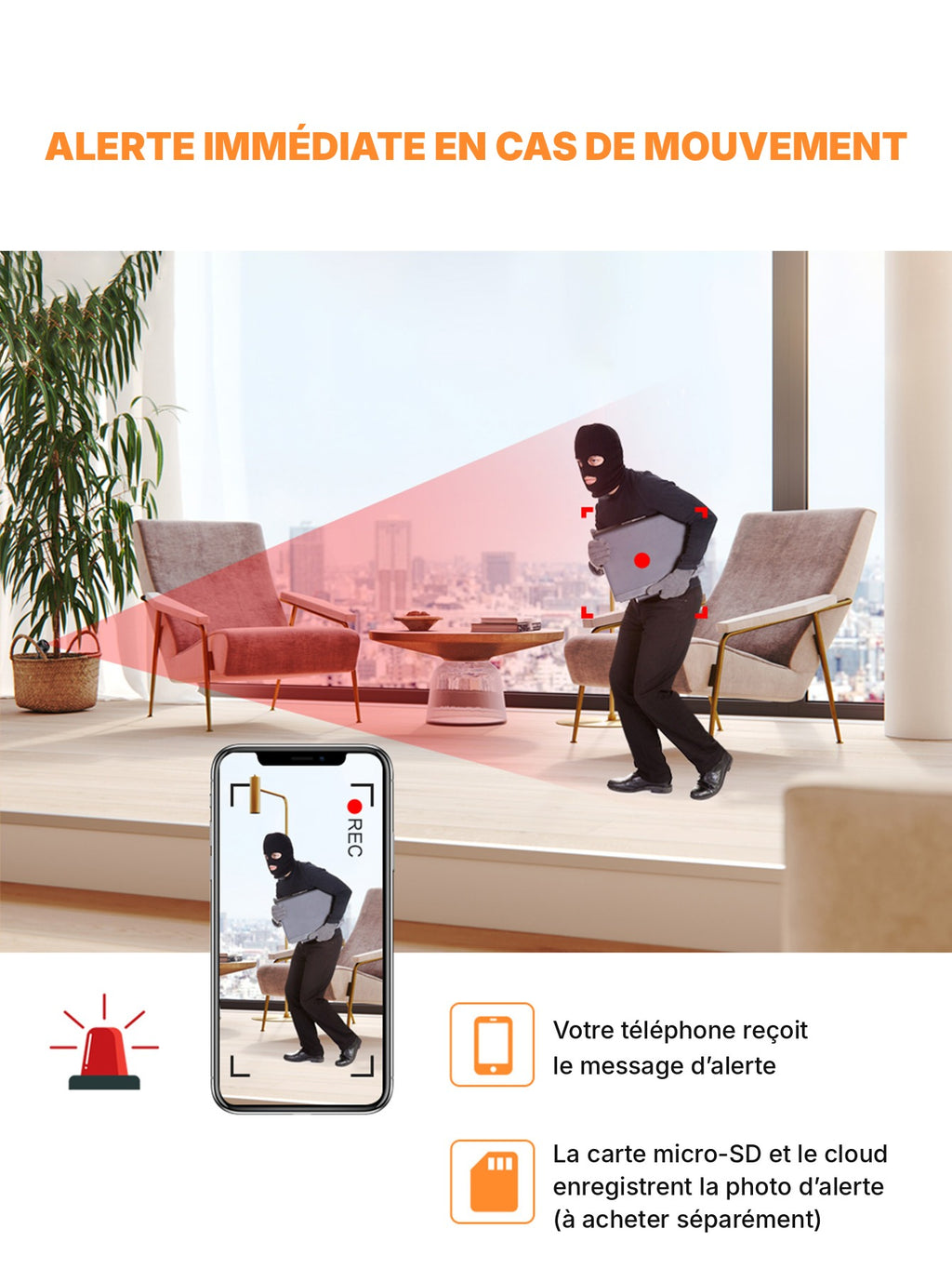Mini Caméra A9 WiFi 1080P – Sécurité Intelligente