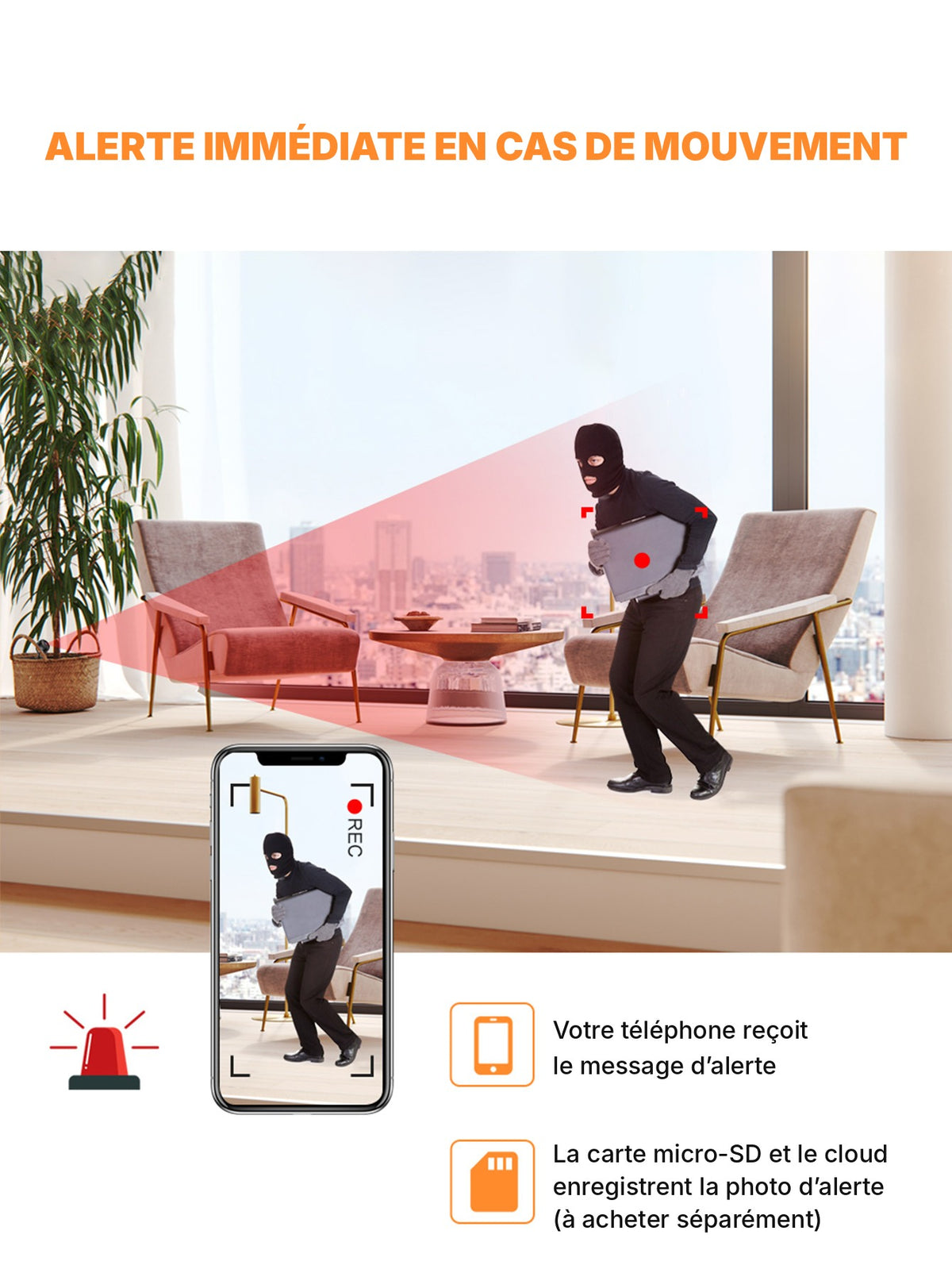 Mini Caméra A9 WiFi 1080P – Sécurité Intelligente
