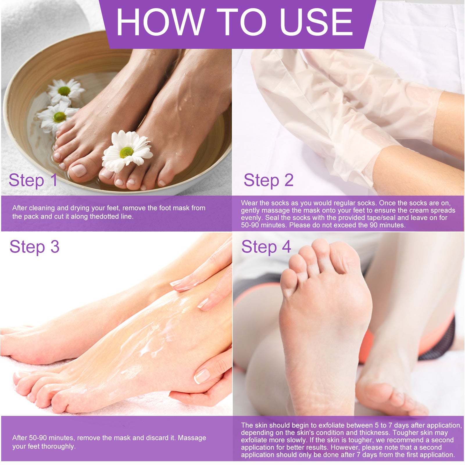 Masque peeling pied