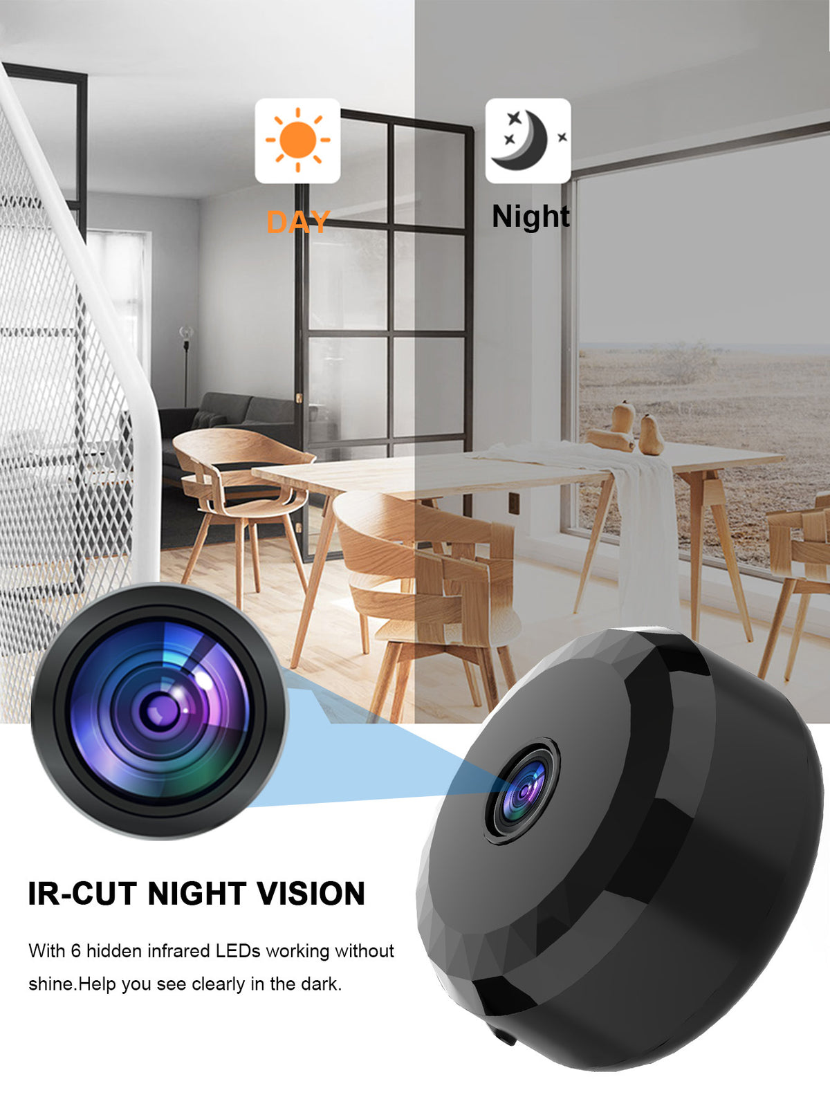 Mini Caméra A9 WiFi 1080P – Sécurité Intelligente